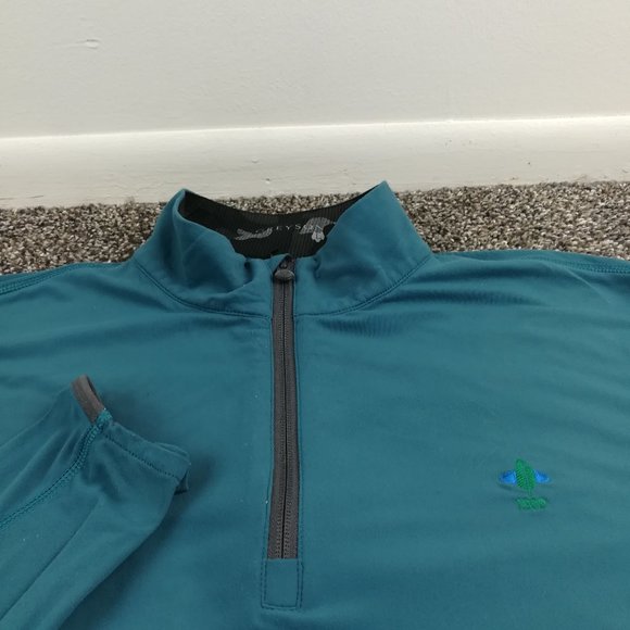 Greyson Cedarbrook Country Club Jacket Golf Performance 1/4 Zip Blue Mens Large